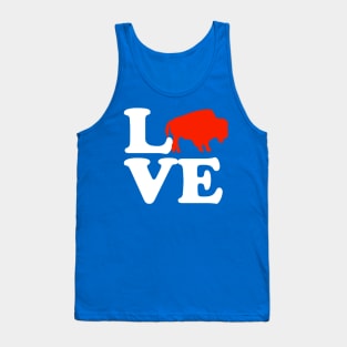 Wild American Bison Buffalo Valentines Day Love Tank Top